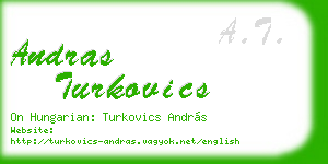 andras turkovics business card