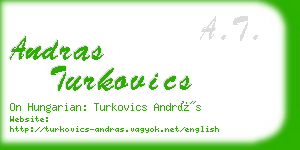 andras turkovics business card
